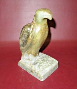 Hand Carved Soapstone Maltese Falcon Eagle Statue