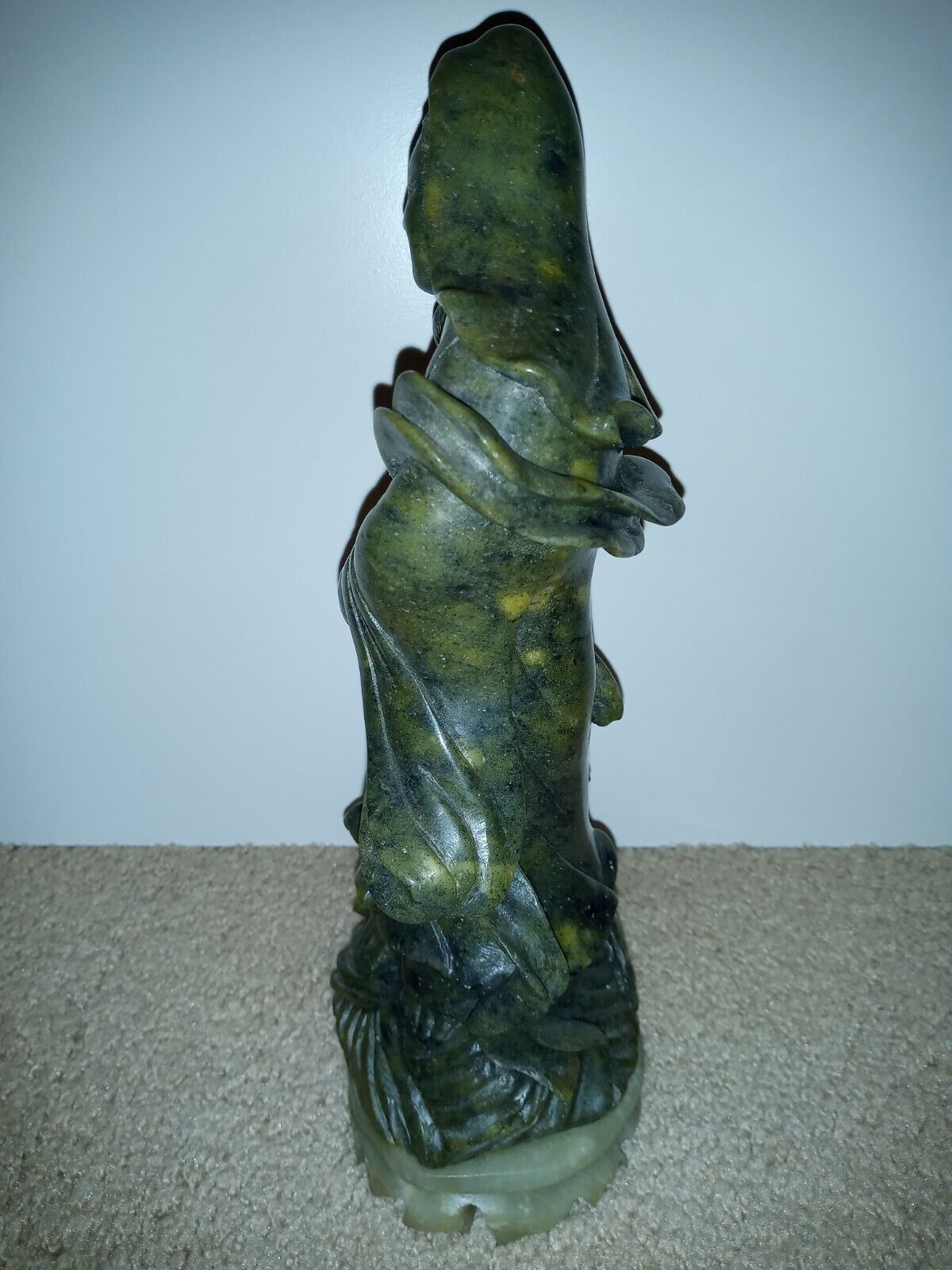 Chinese Soapstone Carved Kwan Yin Statue - Vintage