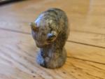 Hand-Carved Soapstone Inuit Bear Cub Figurine