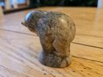 Hand-Carved Soapstone Inuit Bear Cub Figurine