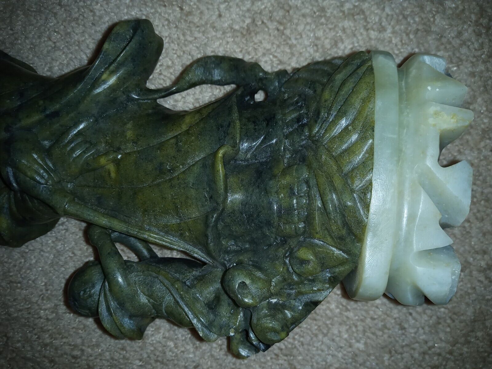 Chinese Soapstone Carved Kwan Yin Statue - Vintage