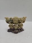 Hand-Carved Chinese Soapstone Foo Dog Incense Burner