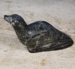 Inuit Soapstone Seal Carving - 4" Long