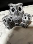 Wolf Family Owl Soapstone Carving - 2.75”