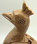 10" Vintage Soapstone Peacock with Cobra Detail