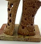 10" Vintage Soapstone Peacock with Cobra Detail