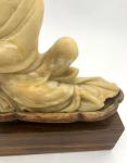 Chinese Soapstone Guanyin Sitting Figure Sculpture