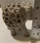 Mother Elephant Soapstone Carving with Baby Inside