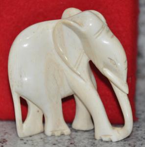 Soapstone Elephant Figurine with Vintage Charm