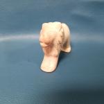 Pink Soapstone Lion Figurine - Vintage Hand Carved