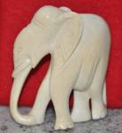 Soapstone Elephant Figurine with Vintage Charm