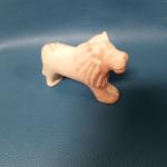 Pink Soapstone Lion Figurine - Vintage Hand Carved