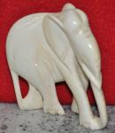 Soapstone Elephant Figurine with Vintage Charm