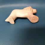 Pink Soapstone Lion Figurine - Vintage Hand Carved