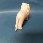 Pink Soapstone Lion Figurine - Vintage Hand Carved