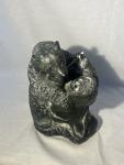 12” Wolf and Bear Inuit Soapstone Carving