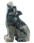 Hand-Carved Wolf Soapstone Figurine - 1.5