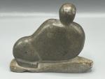 Vintage Inuit Soapstone Walrus Seal Sculpture 5