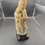 Vintage Chinese Soapstone Woman with Baby 6