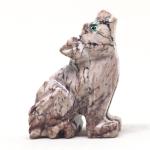 Hand-Carved Wolf Soapstone Figurine - 1.5