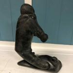 Inuit Soapstone Carving by Henry Anautak - 13"x9