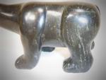 Alaskan Black Soapstone Bear Sculpture, 5.5