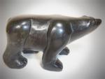 Alaskan Black Soapstone Bear Sculpture, 5.5