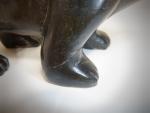 Alaskan Black Soapstone Bear Sculpture, 5.5