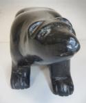 Alaskan Black Soapstone Bear Sculpture, 5.5