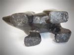 Alaskan Black Soapstone Bear Sculpture, 5.5