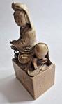 Seated Guanyin Soapstone Carving Buddha Statue