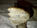 Large Signed Polar Bear Soapstone Carving