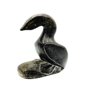 Authentic Inuit Soapstone Bird Carving