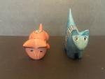 Hand Carved Soapstone Cat Figurines from Kenya
