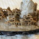 Hand Carved Chinese Soapstone Mountain Village Statue