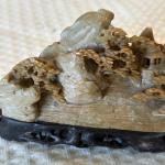 Hand Carved Chinese Soapstone Mountain Village Statue