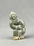 Inuit Soapstone Carving: Vintage Eskimo with Fish