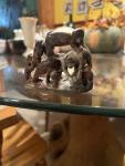 Vintage Chinese Soapstone Carving of Monkeys