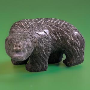Inuit Soapstone Carving of Walking Polar Bear
