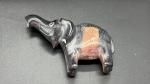 Blackstone Elephant Soapstone Carving from Kenya 2.5”