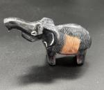 Blackstone Elephant Soapstone Carving from Kenya 2.5”