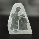 Inuit Eskimo Soapstone Carving with Igloo Design