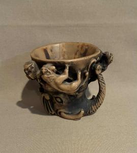 Unique Soapstone Elephant Horn Carving Cup