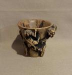 Unique Soapstone Elephant Horn Carving Cup