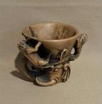 Unique Soapstone Elephant Horn Carving Cup