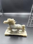 Hand-Carved Vintage Stone Horse Figurine 5.6