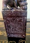 Large 8" Foo Dog Lion Soapstone Bookends