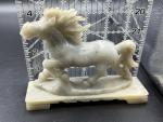 Hand-Carved Vintage Stone Horse Figurine 5.6
