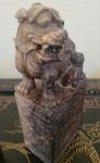 Large 8" Foo Dog Lion Soapstone Bookends