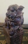 Large 8" Foo Dog Lion Soapstone Bookends